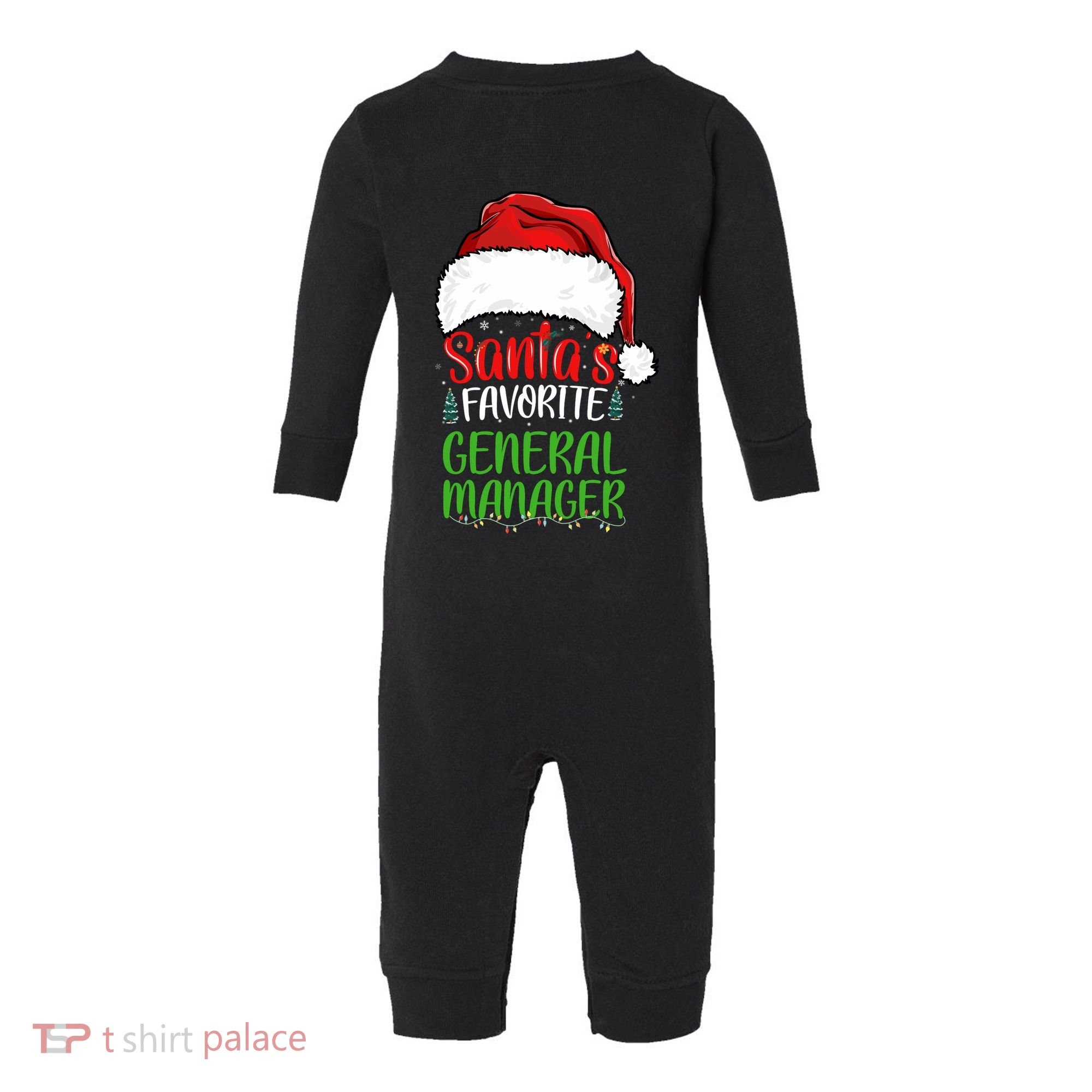 SantaS Favorite General Manager Funny Christmas Infant Fleece One Piece