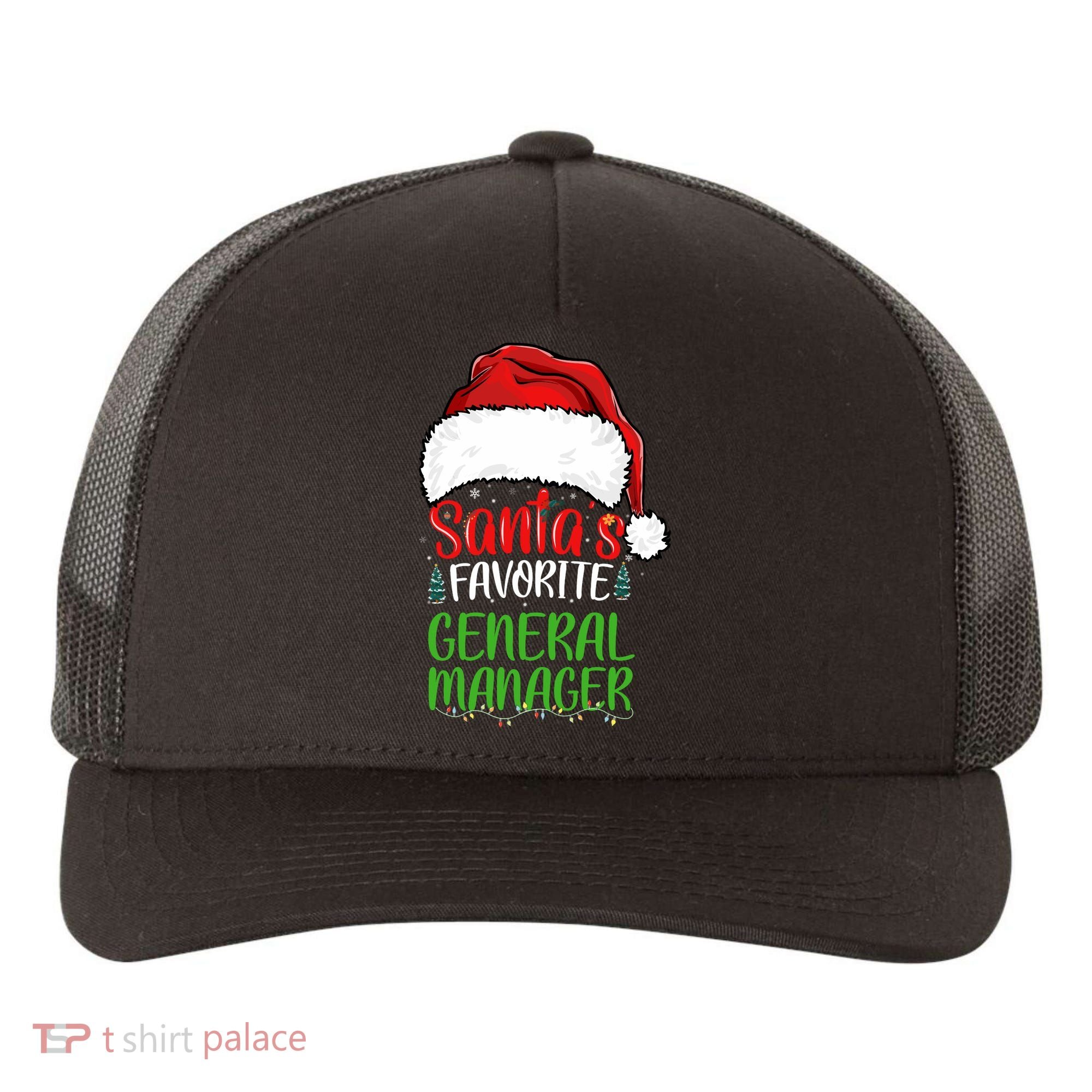 SantaS Favorite General Manager Funny Christmas Yupoong Adult 5-Panel Trucker Hat