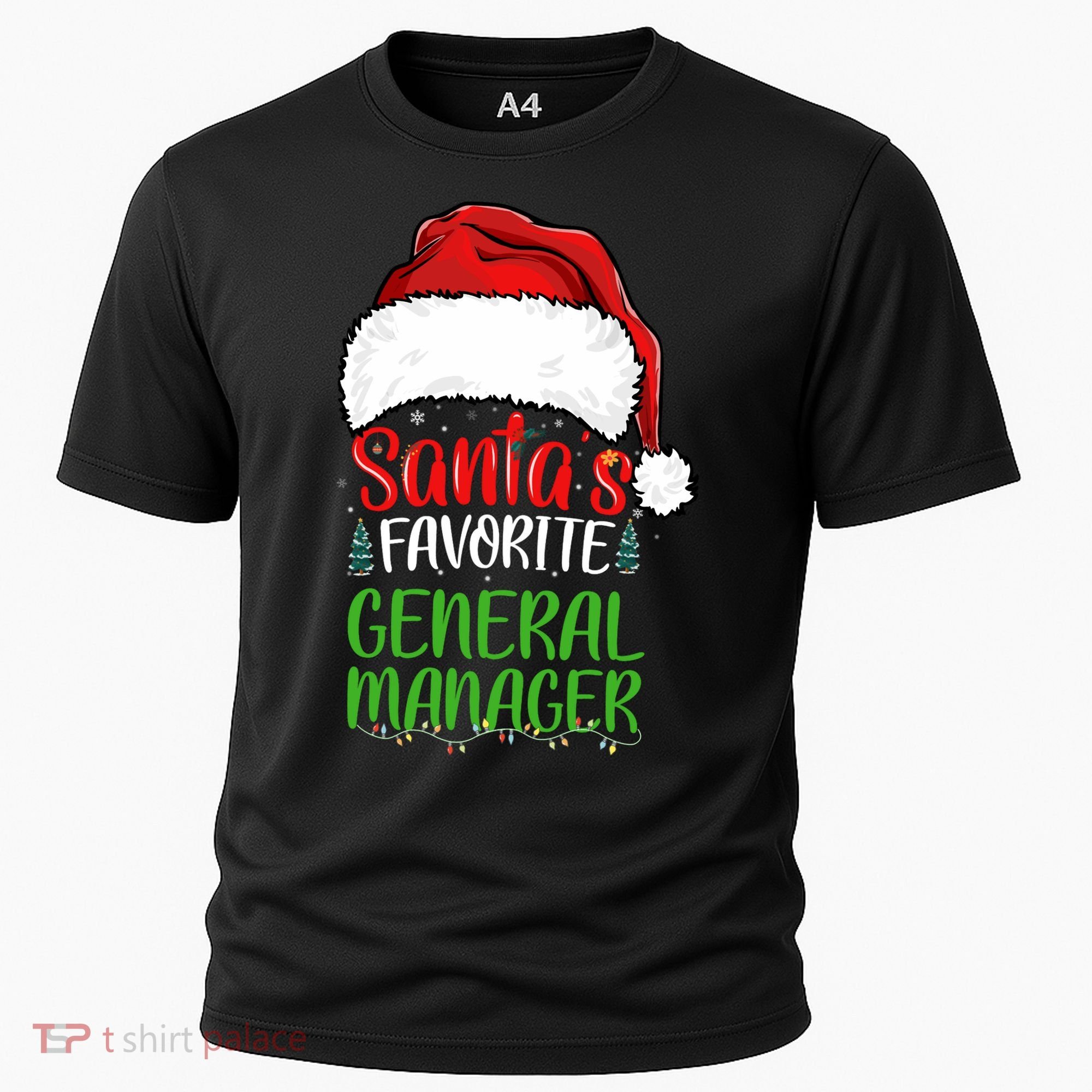 SantaS Favorite General Manager Funny Christmas Cooling Performance Crew T-Shirt