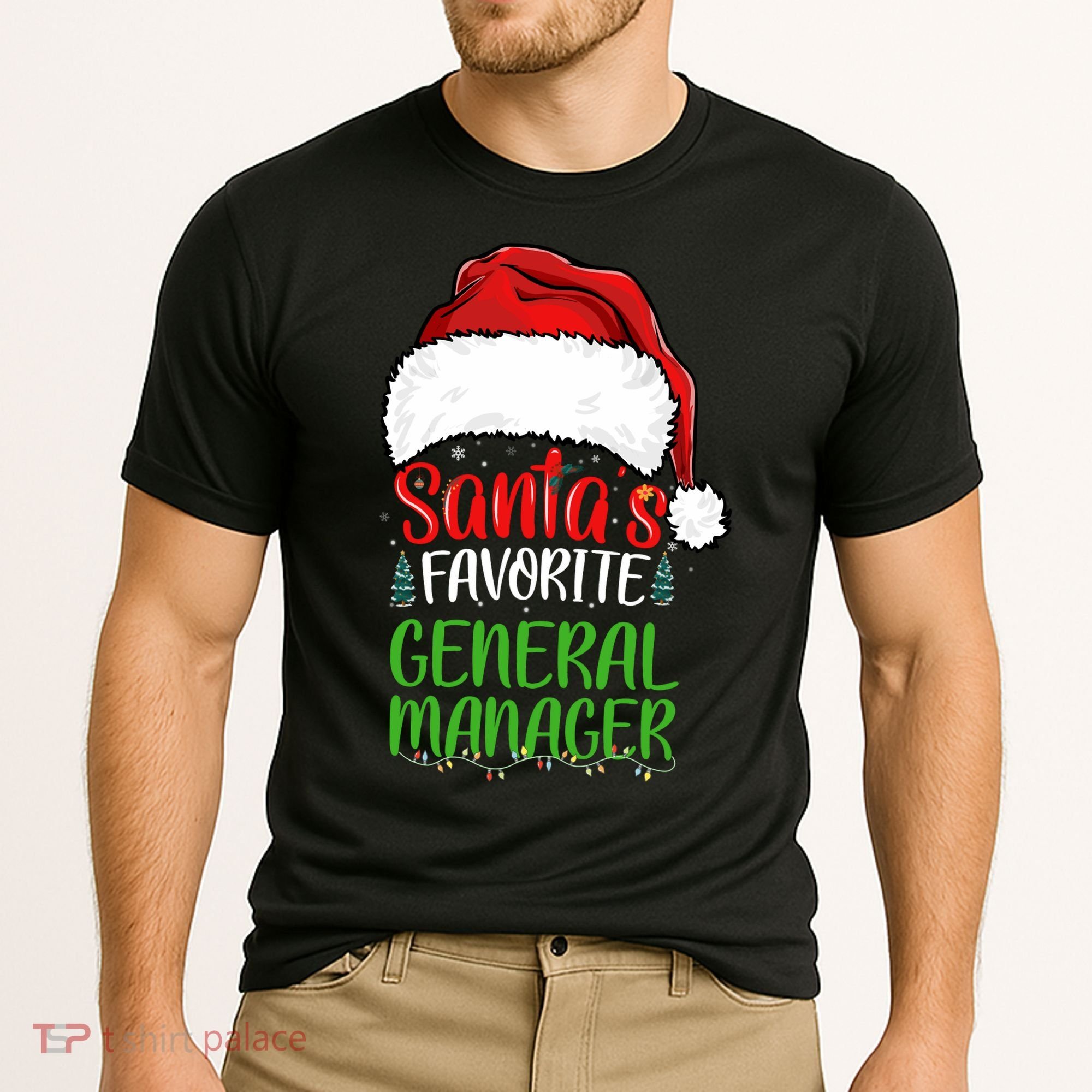 SantaS Favorite General Manager Funny Christmas Cooling Performance Crew T-Shirt