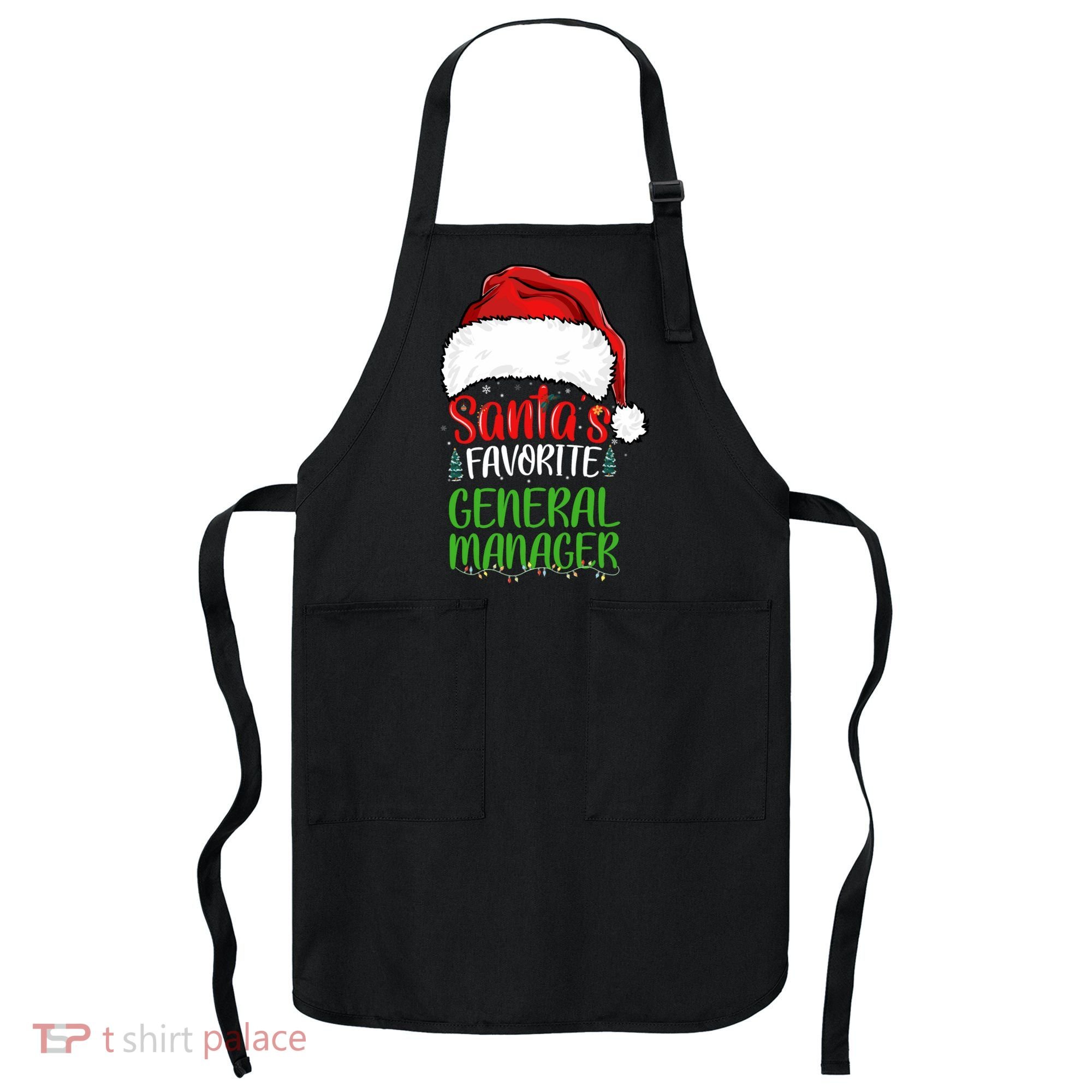 SantaS Favorite General Manager Funny Christmas Apron