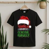 SantaS Favorite General Manager Funny Christmas T-Shirt thumb 2