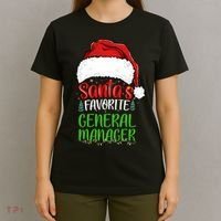SantaS Favorite General Manager Funny Christmas T-Shirt thumb 4