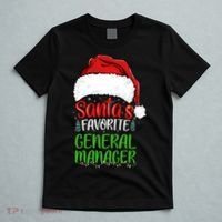 SantaS Favorite General Manager Funny Christmas T-Shirt thumb 5