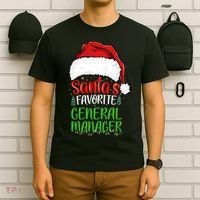 SantaS Favorite General Manager Funny Christmas T-Shirt thumb 6