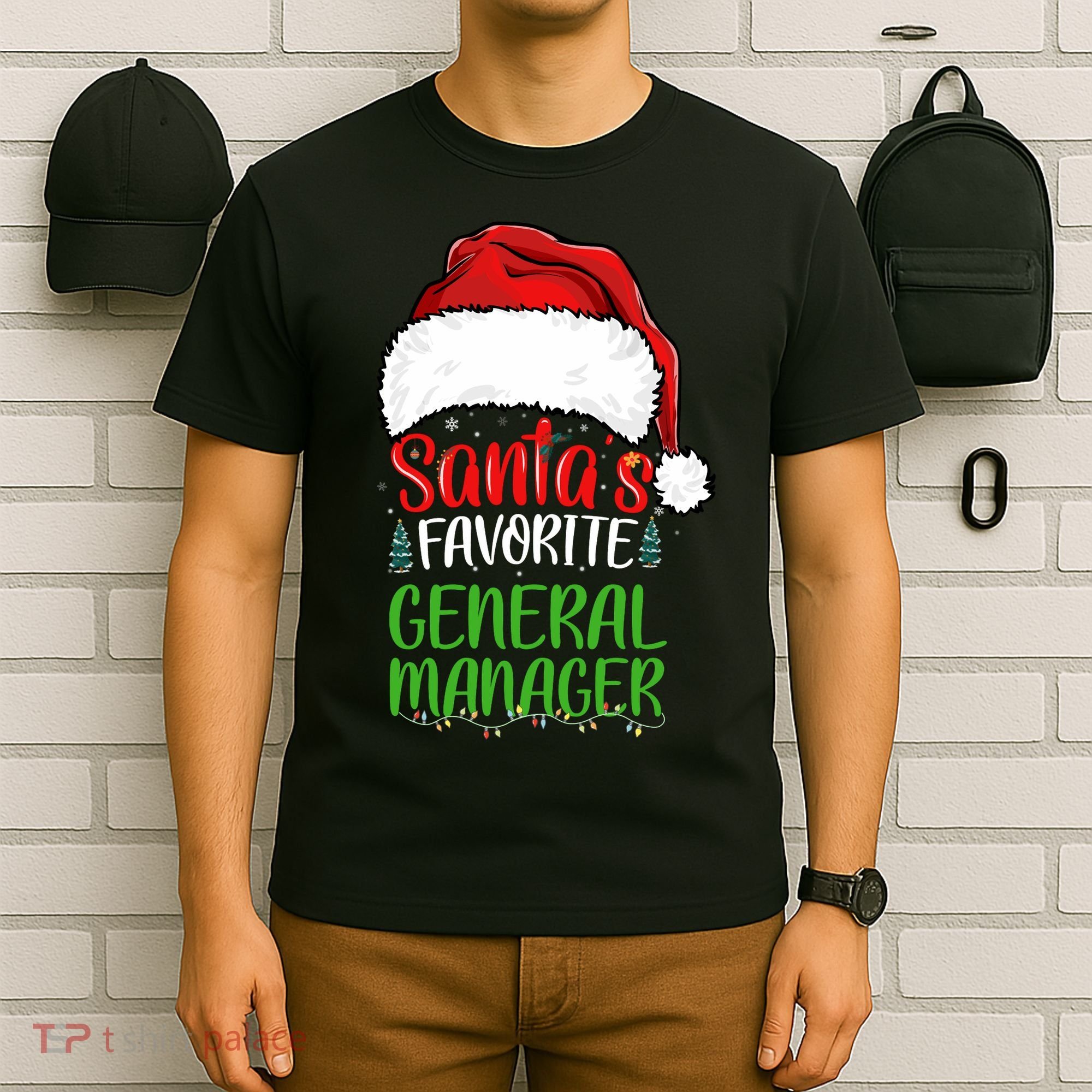 SantaS Favorite General Manager Funny Christmas T-Shirt