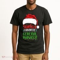 SantaS Favorite General Manager Funny Christmas Tall T-Shirt thumb 2