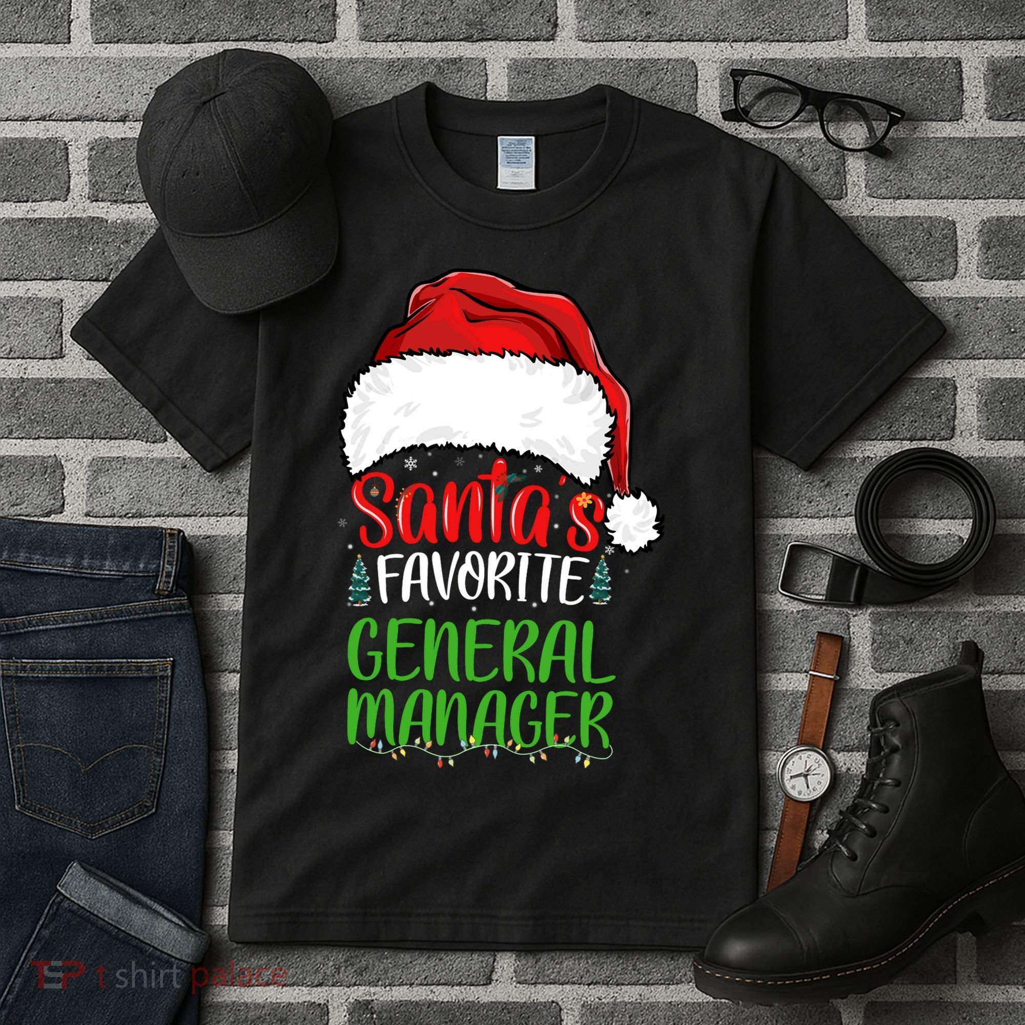 SantaS Favorite General Manager Funny Christmas Tall T-Shirt