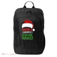 SantaS Favorite General Manager Funny Christmas City Backpack thumb 0
