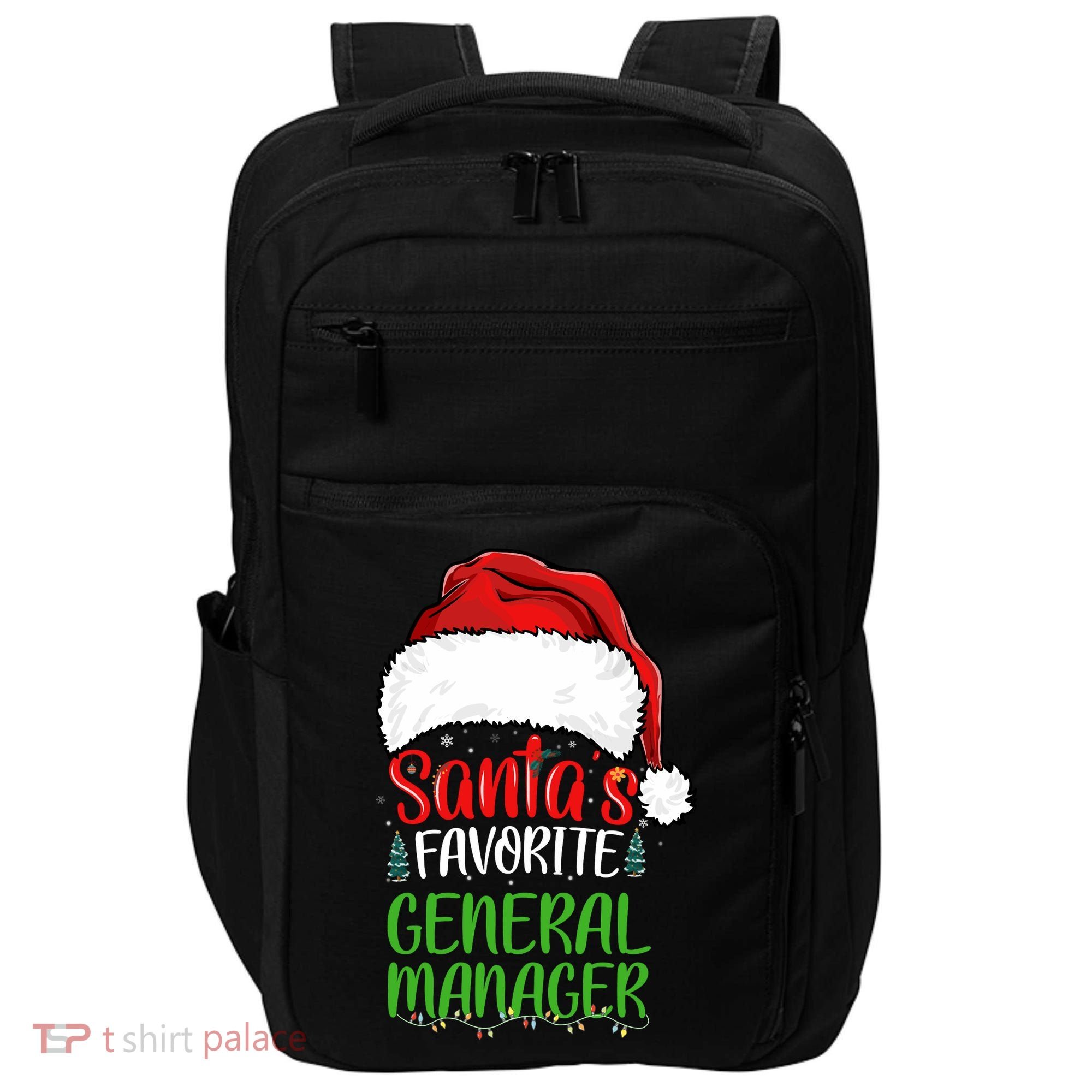 SantaS Favorite General Manager Funny Christmas Impact Tech Backpack