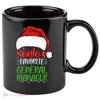 SantaS Favorite General Manager Funny Christmas 11oz C Handle Ceramic Mug thumb 0