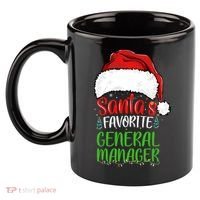 SantaS Favorite General Manager Funny Christmas 11oz C Handle Ceramic Mug thumb 2