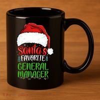 SantaS Favorite General Manager Funny Christmas 11oz C Handle Ceramic Mug thumb 3