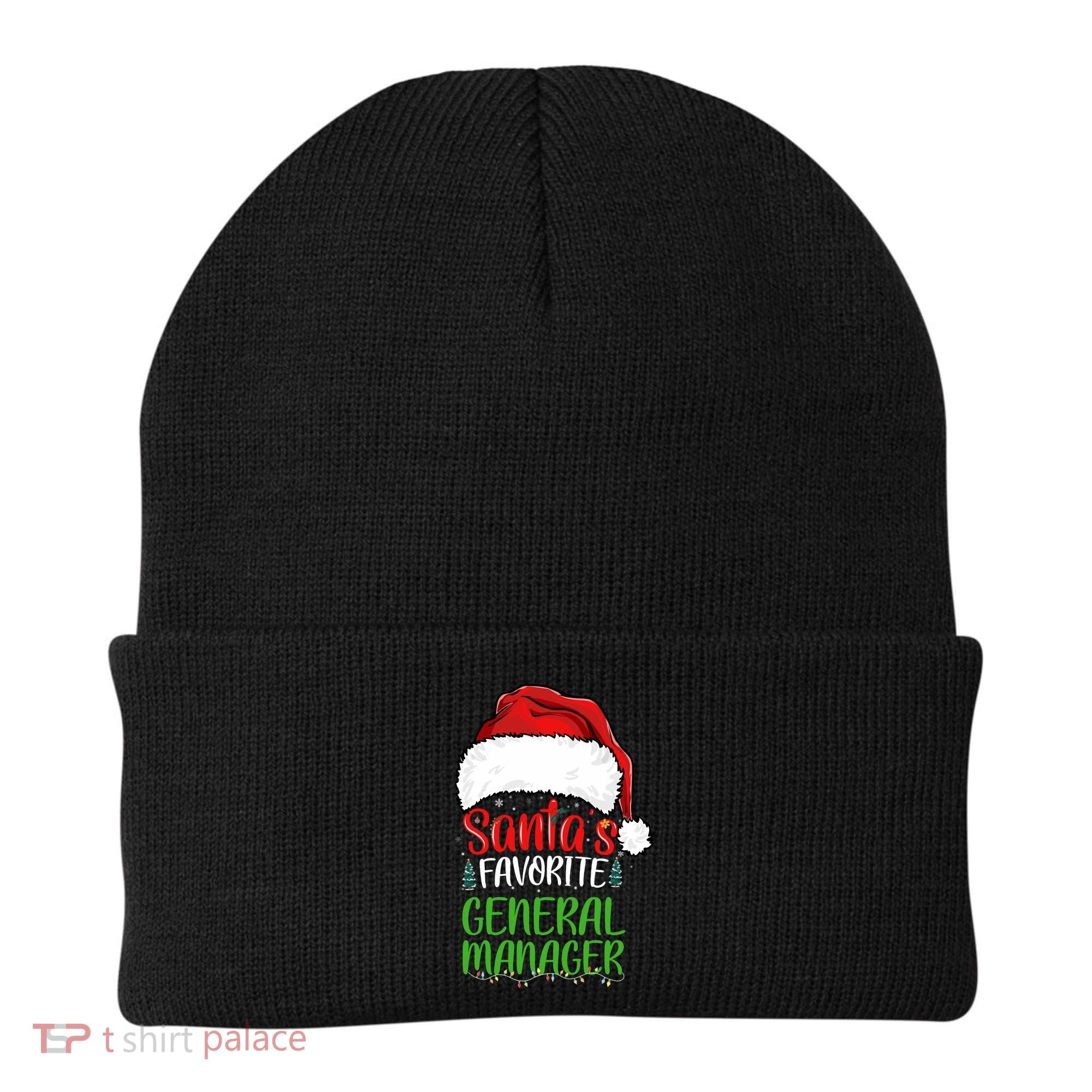 SantaS Favorite General Manager Funny Christmas Beanie