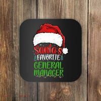 SantaS Favorite General Manager Funny Christmas Coaster thumb 0