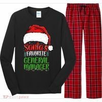 SantaS Favorite General Manager Funny Christmas Long Sleeve Pajama Set thumb 0