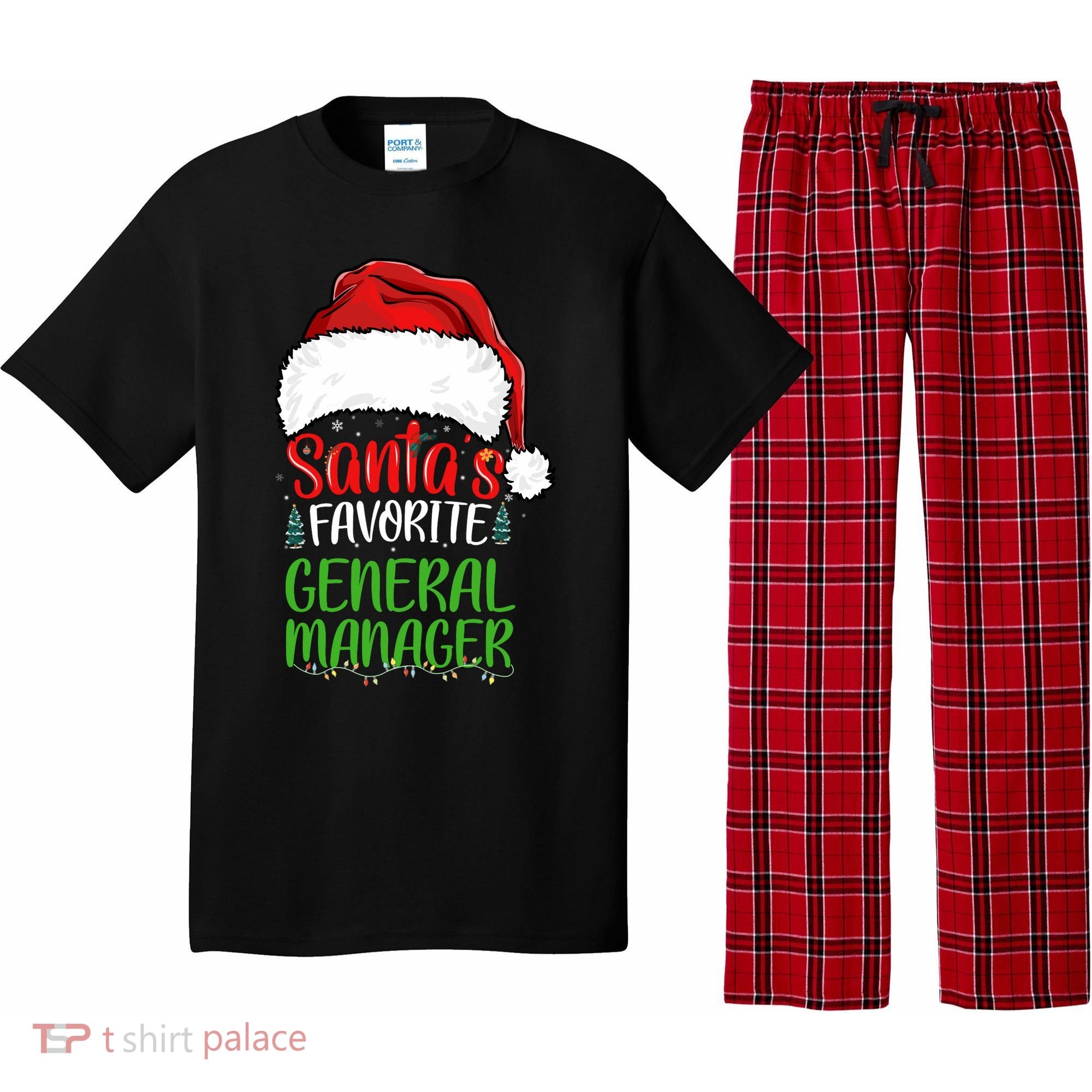 SantaS Favorite General Manager Funny Christmas Pajama Set