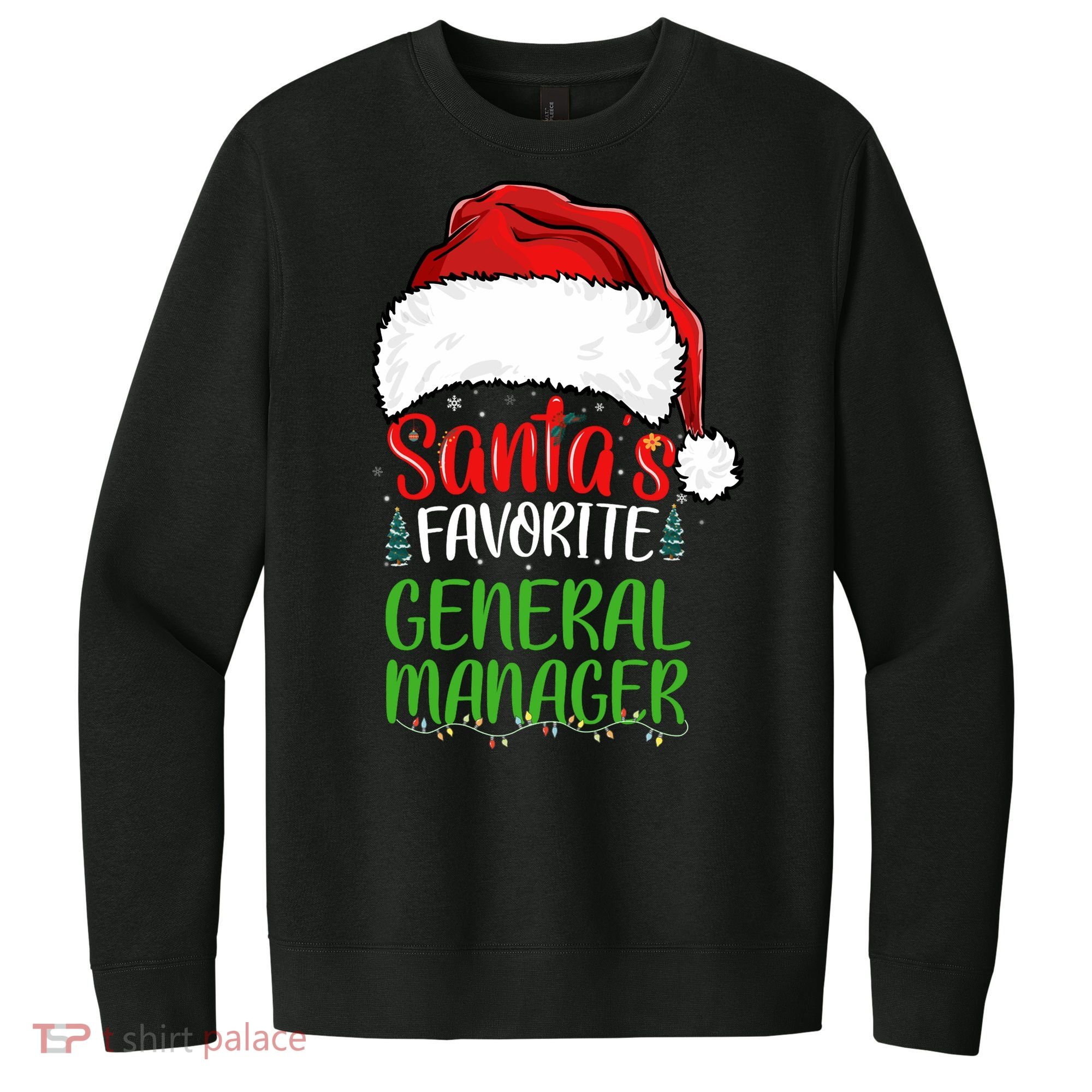 SantaS Favorite General Manager Funny Christmas V.I.T. Fleece Crew Sweatshirt
