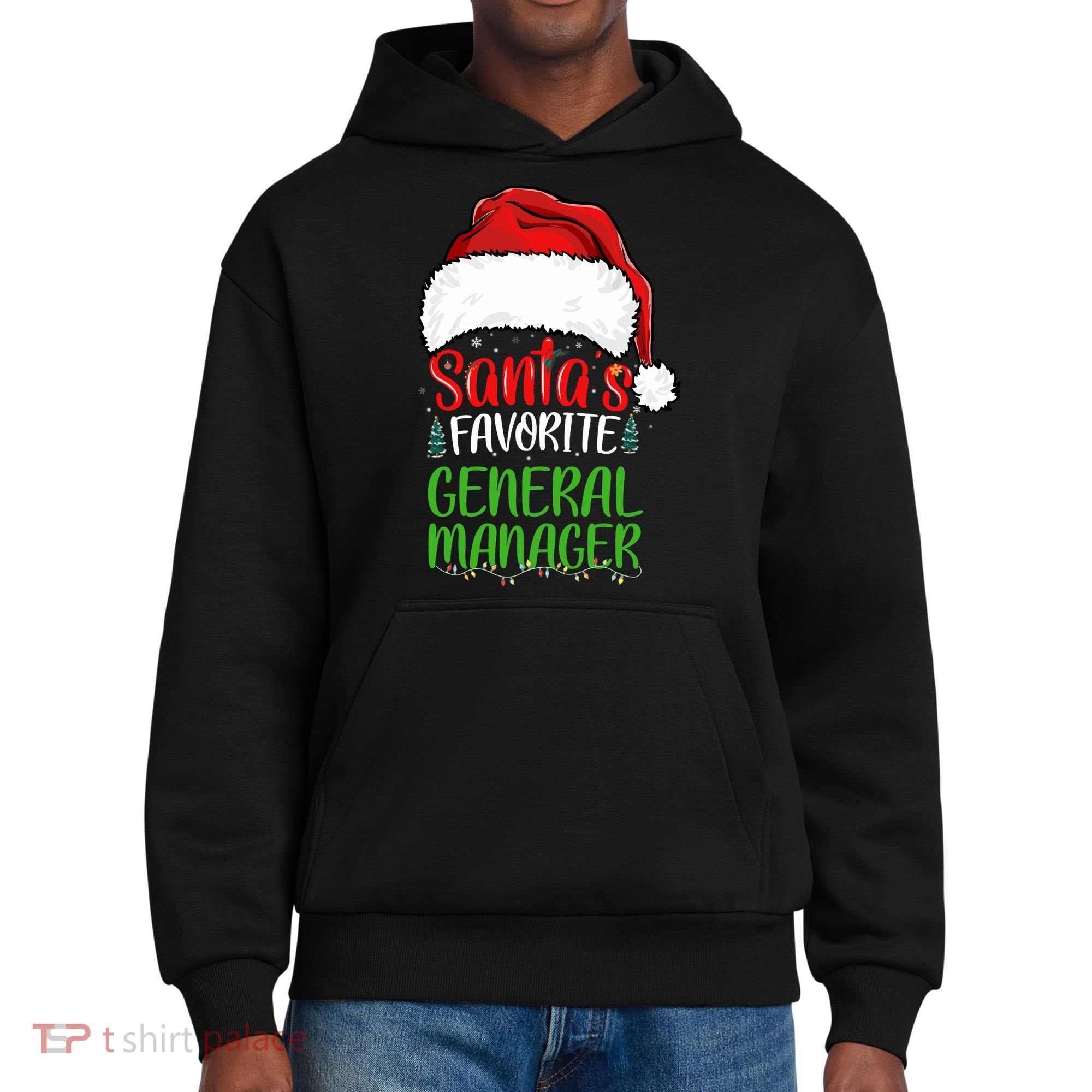 SantaS Favorite General Manager Funny Christmas District V.I.T. Heavyweight Hoodie