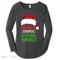 SantaS Favorite General Manager Funny Christmas Women's Perfect Tri Tunic Long Sleeve Shirt thumb 0