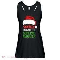 SantaS Favorite General Manager Funny Christmas Ladies Essential Flowy Tank thumb 0