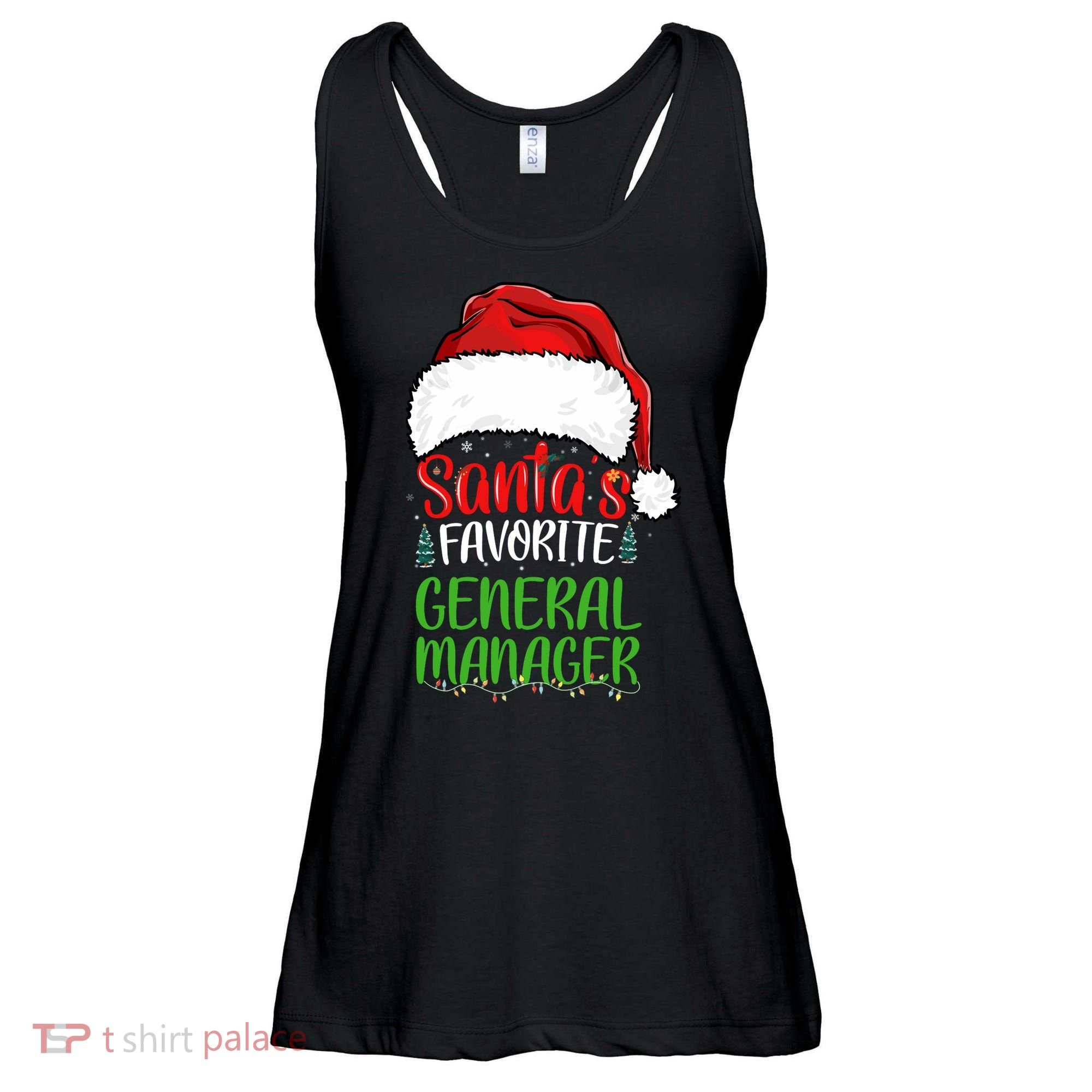 SantaS Favorite General Manager Funny Christmas Ladies Essential Flowy Tank