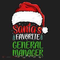 SantaS Favorite General Manager Funny Christmas Women's Dry Zone Grid Polo thumb 2