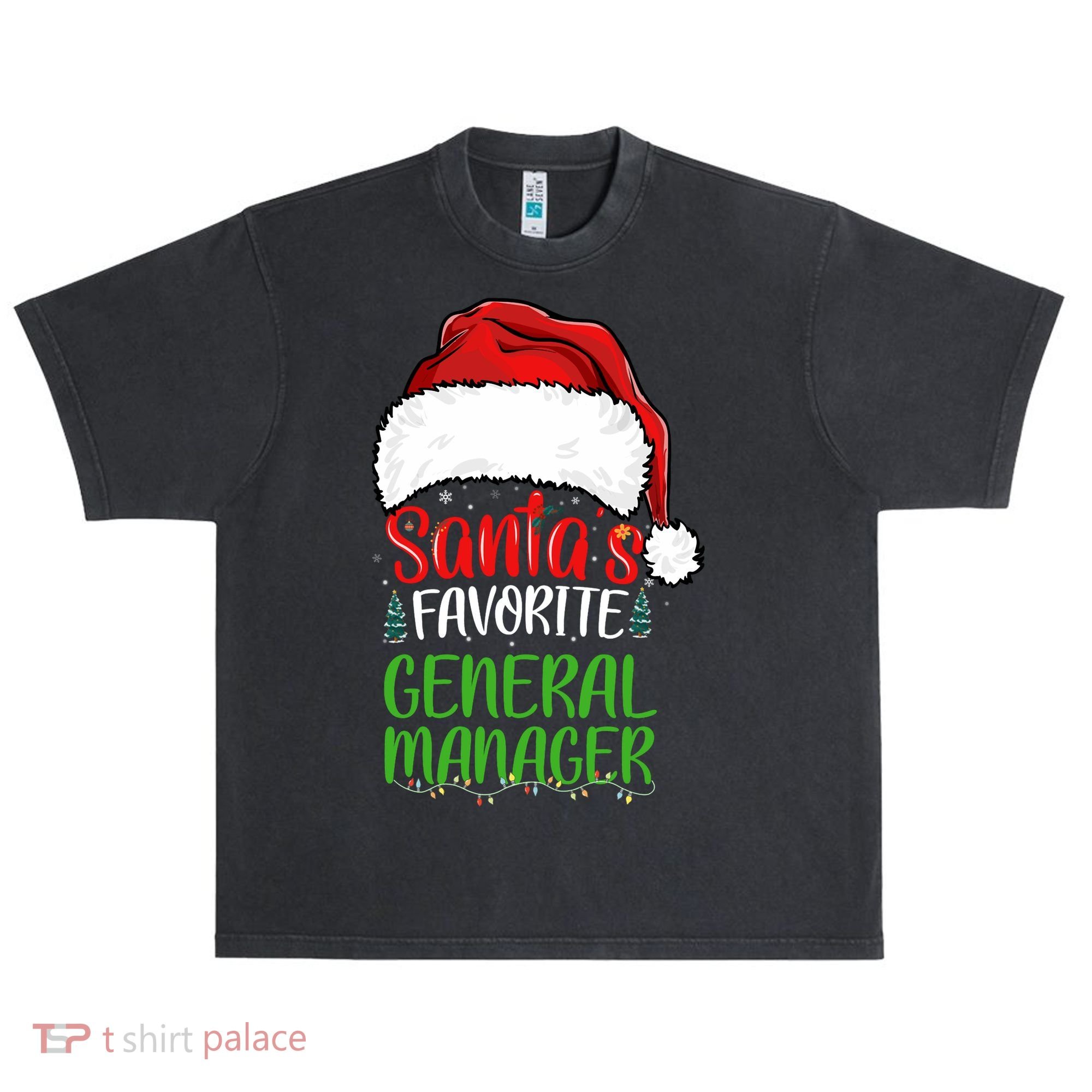 SantaS Favorite General Manager Funny Christmas Urban Oversized Heavyweight T-Shirt