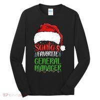 SantaS Favorite General Manager Funny Christmas Tall Long Sleeve Shirt thumb 0
