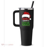 SantaS Favorite General Manager Funny Christmas 40oz Vacuum Insulated Stainless Steel Travel Tumbler thumb 2