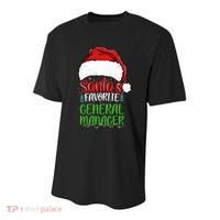 SantaS Favorite General Manager Funny Christmas Youth Performance Sprint T-Shirt thumb 0