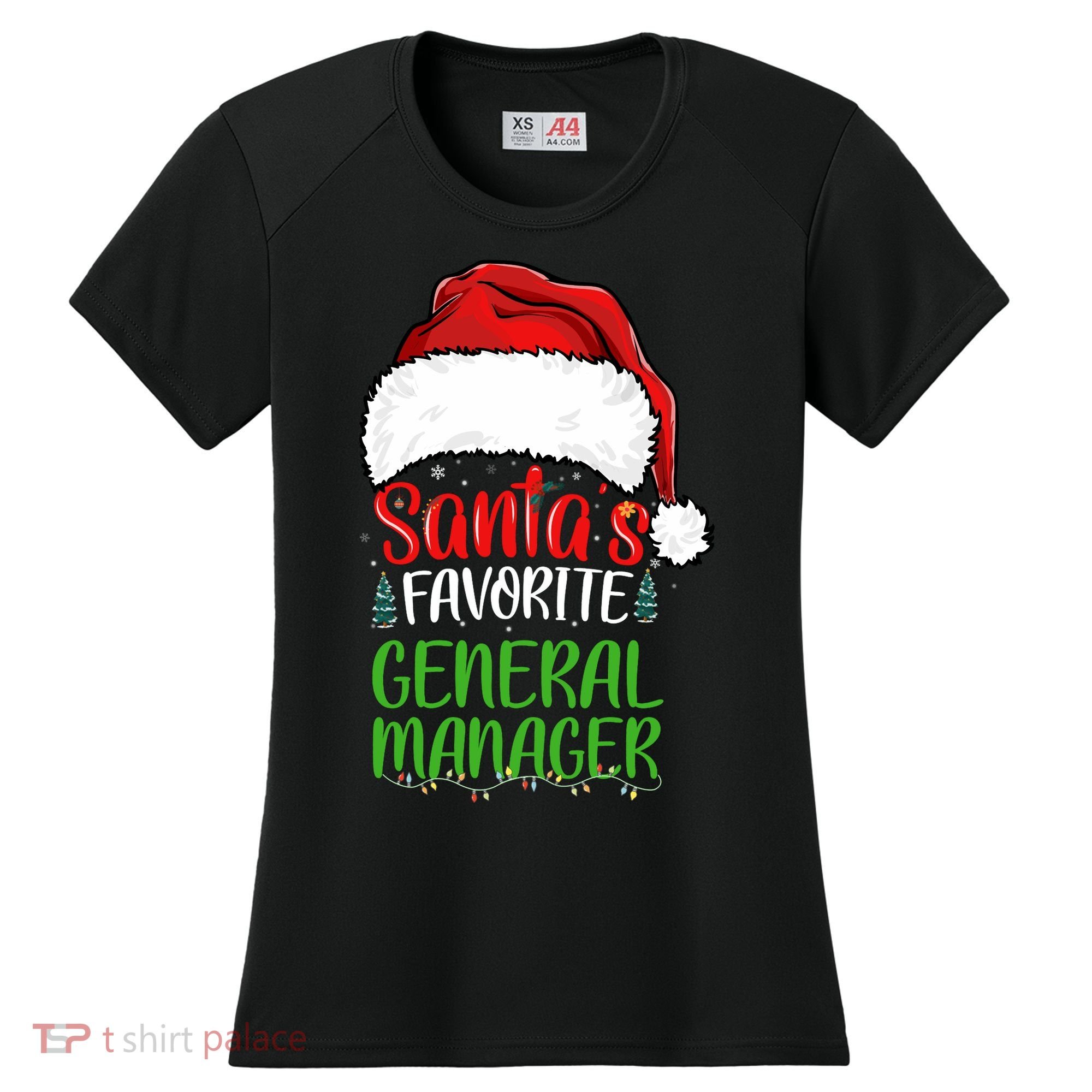SantaS Favorite General Manager Funny Christmas Women's Cooling Performance Crew T-Shirt