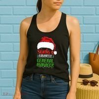 SantaS Favorite General Manager Funny Christmas Women's Tank Top thumb 2