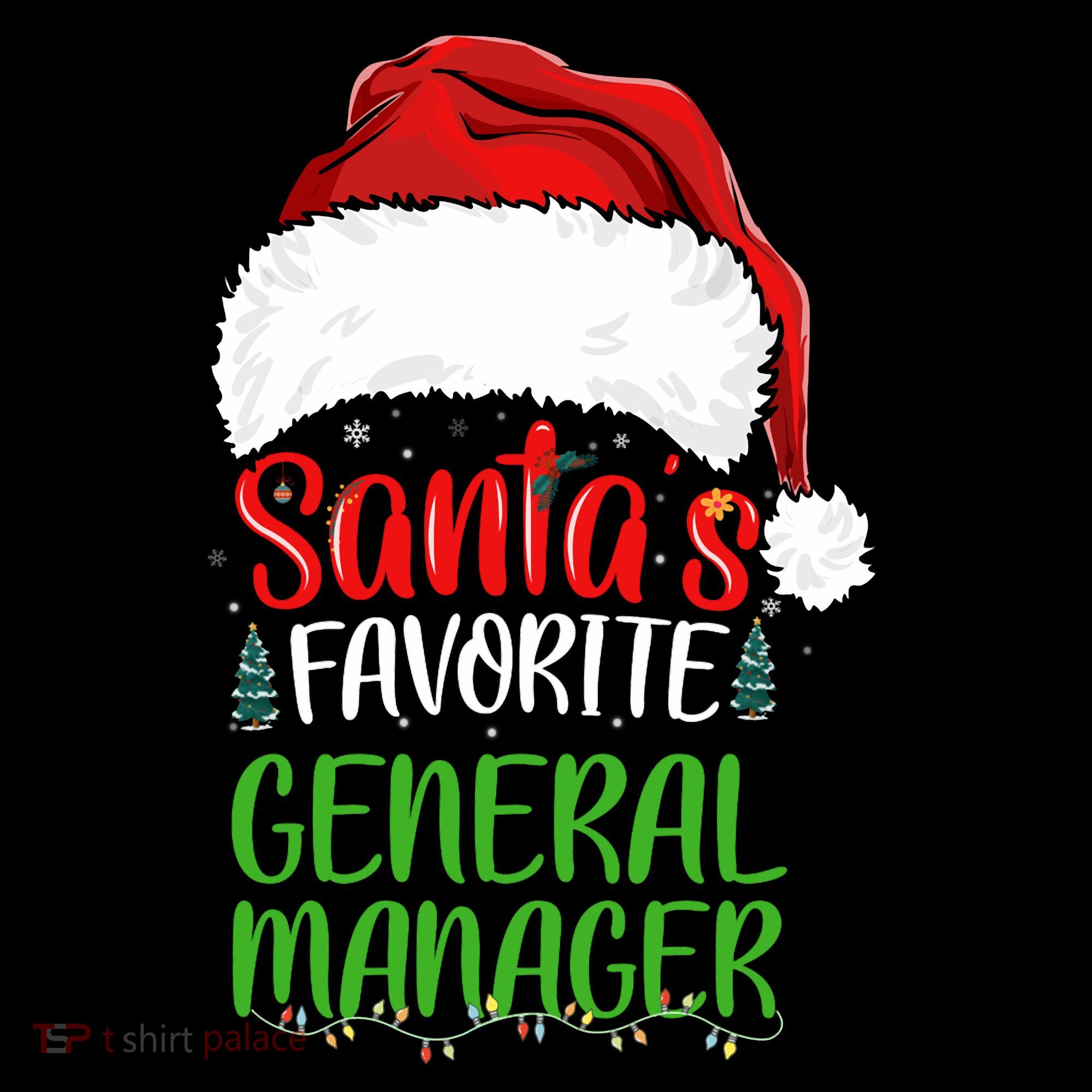 SantaS Favorite General Manager Funny Christmas Women's Tank Top