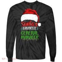 SantaS Favorite General Manager Funny Christmas Tie-Dye Long Sleeve Shirt thumb 0