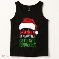 SantaS Favorite General Manager Funny Christmas Tank Top thumb 2