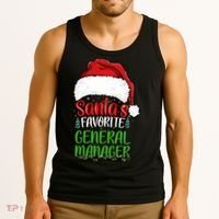 SantaS Favorite General Manager Funny Christmas Tank Top thumb 3