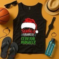 SantaS Favorite General Manager Funny Christmas Tank Top thumb 4