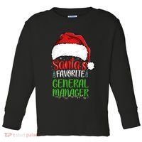 SantaS Favorite General Manager Funny Christmas Toddler Long Sleeve Shirt thumb 0