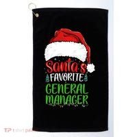 SantaS Favorite General Manager Funny Christmas Golf Towel thumb 0