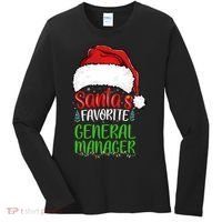 SantaS Favorite General Manager Funny Christmas Women's Long Sleeve Shirt thumb 0