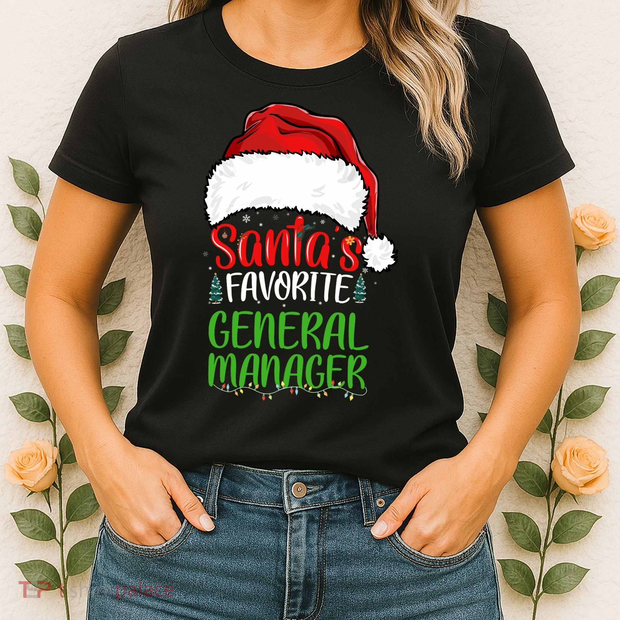 SantaS Favorite General Manager Funny Christmas Women's T-Shirt
