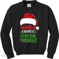 SantaS Favorite General Manager Funny Christmas Kids Sweatshirt thumb 0