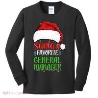 SantaS Favorite General Manager Funny Christmas Kids Long Sleeve Shirt thumb 0