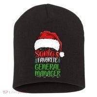 SantaS Favorite General Manager Funny Christmas Short Acrylic Beanie thumb 0