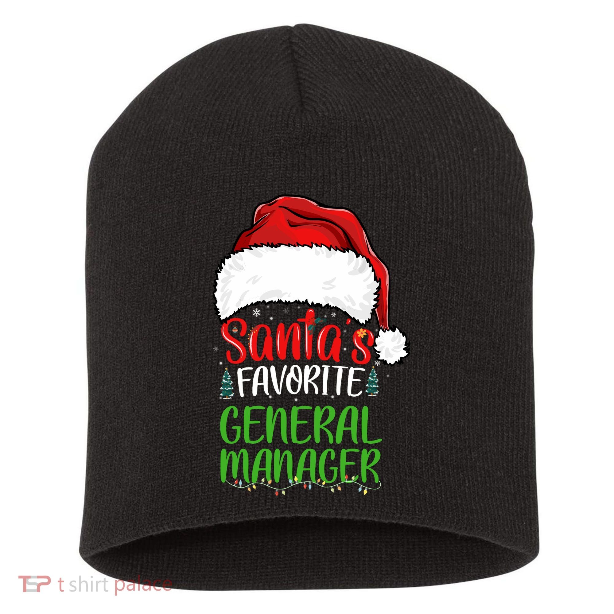 SantaS Favorite General Manager Funny Christmas Short Acrylic Beanie