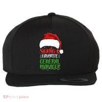 SantaS Favorite General Manager Funny Christmas Wool Snapback Cap thumb 0