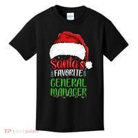 SantaS Favorite General Manager Funny Christmas Kids T-Shirt thumb 0