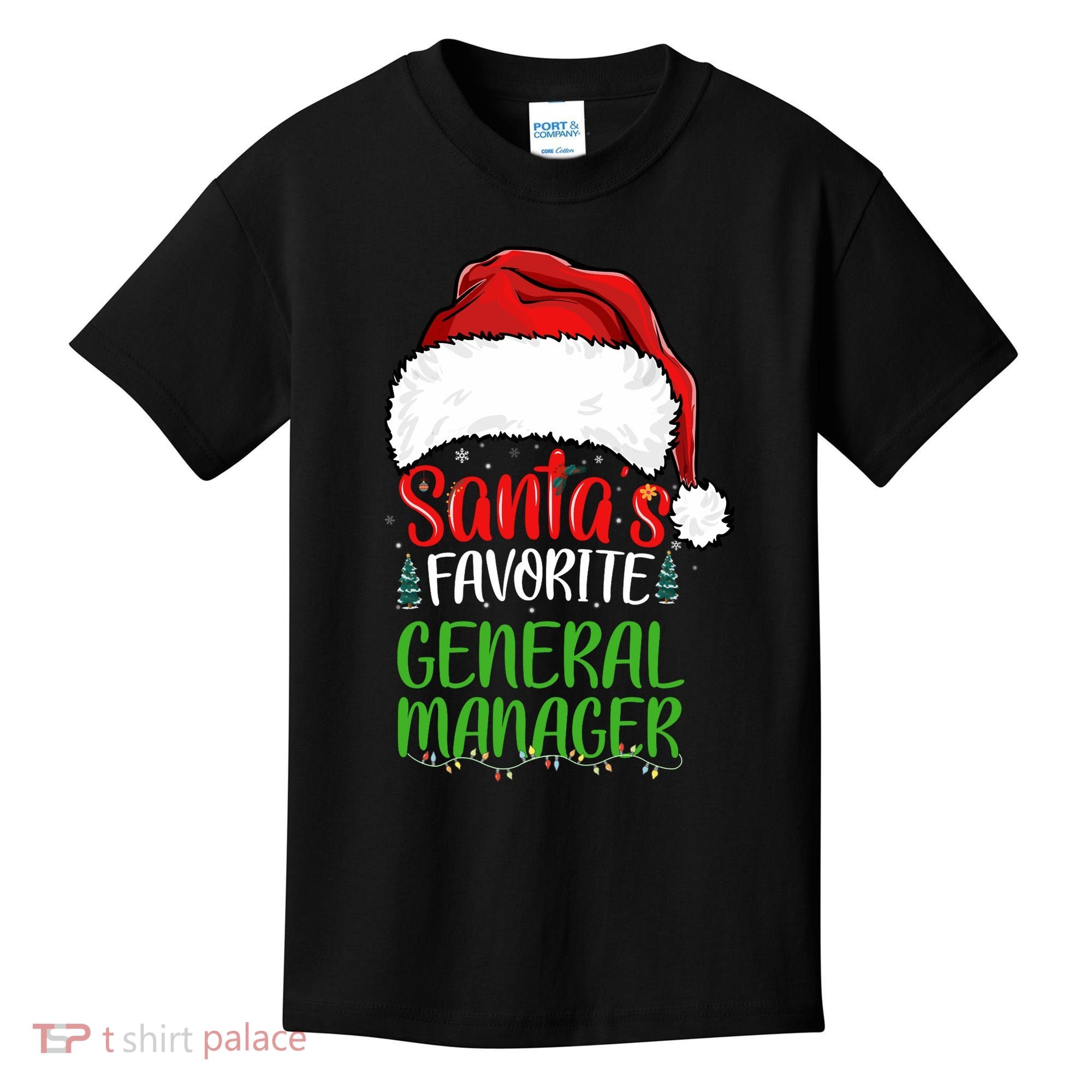 SantaS Favorite General Manager Funny Christmas Kids T-Shirt