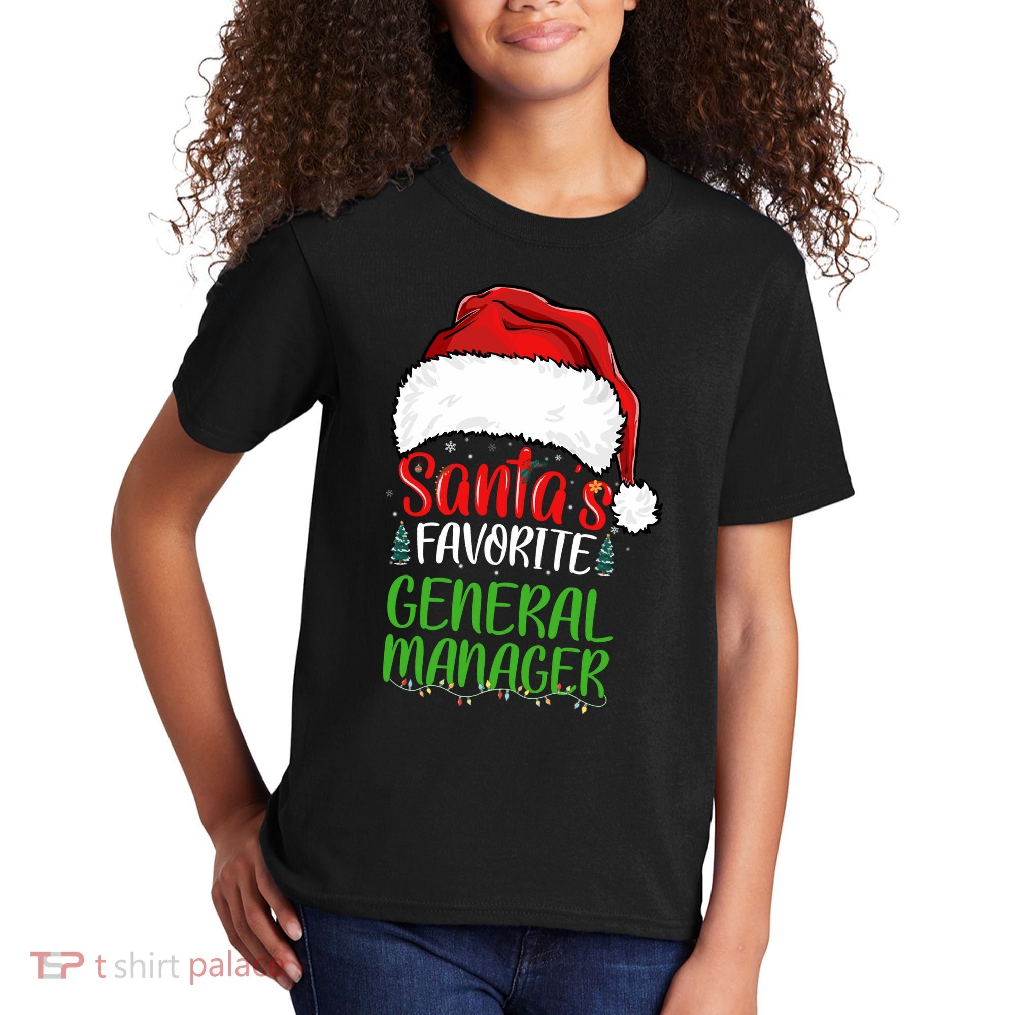 SantaS Favorite General Manager Funny Christmas Kids T-Shirt